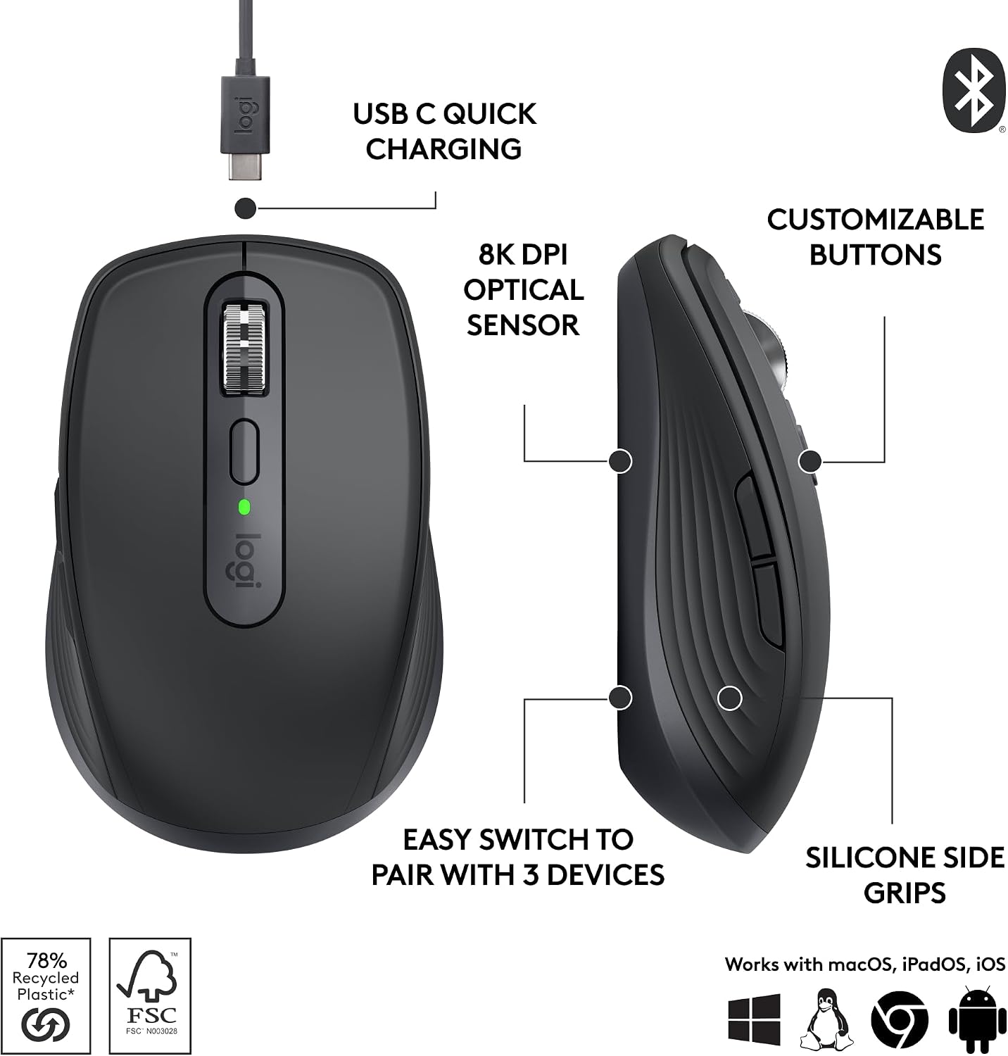 Logitech MX Anywhere 3S Wireless Mouse thumbnail 8