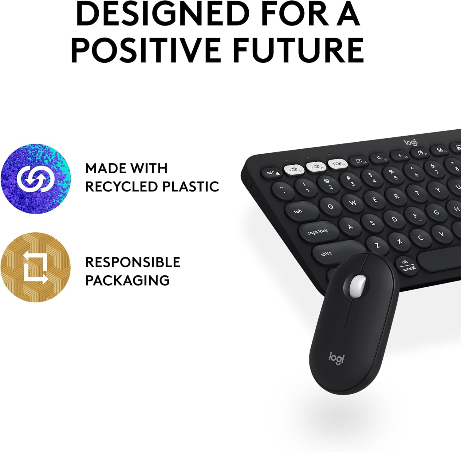 Logitech Pebble 2 Combo Wireless Keyboard & Mouse thumbnail 1