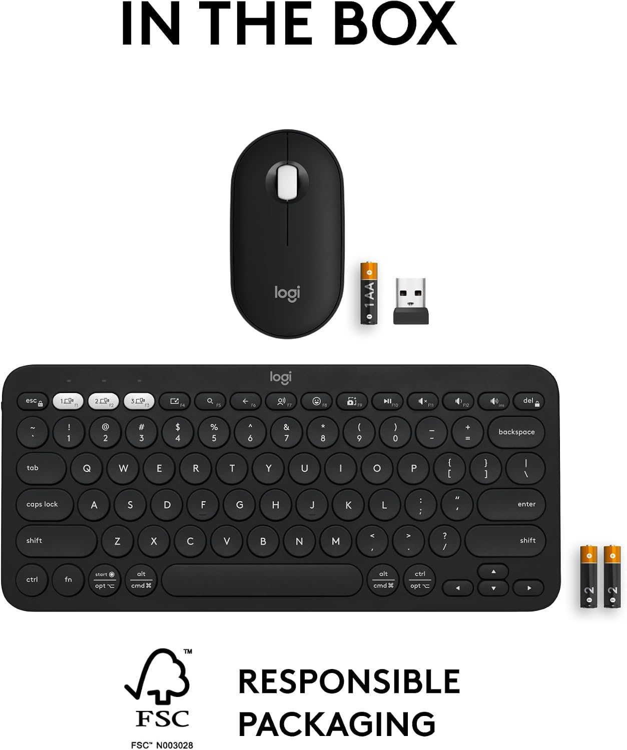 Logitech Pebble 2 Combo Wireless Keyboard & Mouse thumbnail 2