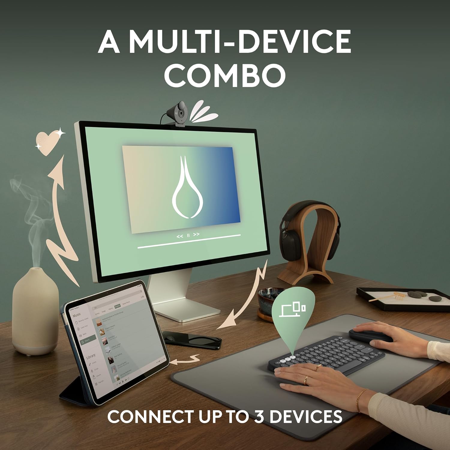 Logitech Pebble 2 Combo Wireless Keyboard & Mouse thumbnail 9