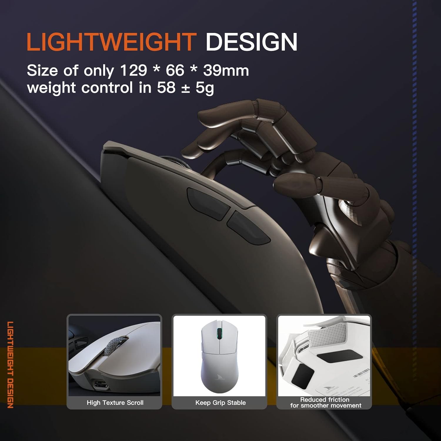 Darmoshark M3 Tri-Mode Wireless Gaming Mouse thumbnail 5