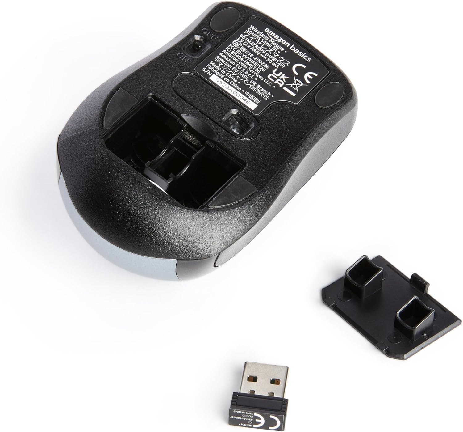 Amazon Basics Wireless Optical Mouse, Silver thumbnail 2