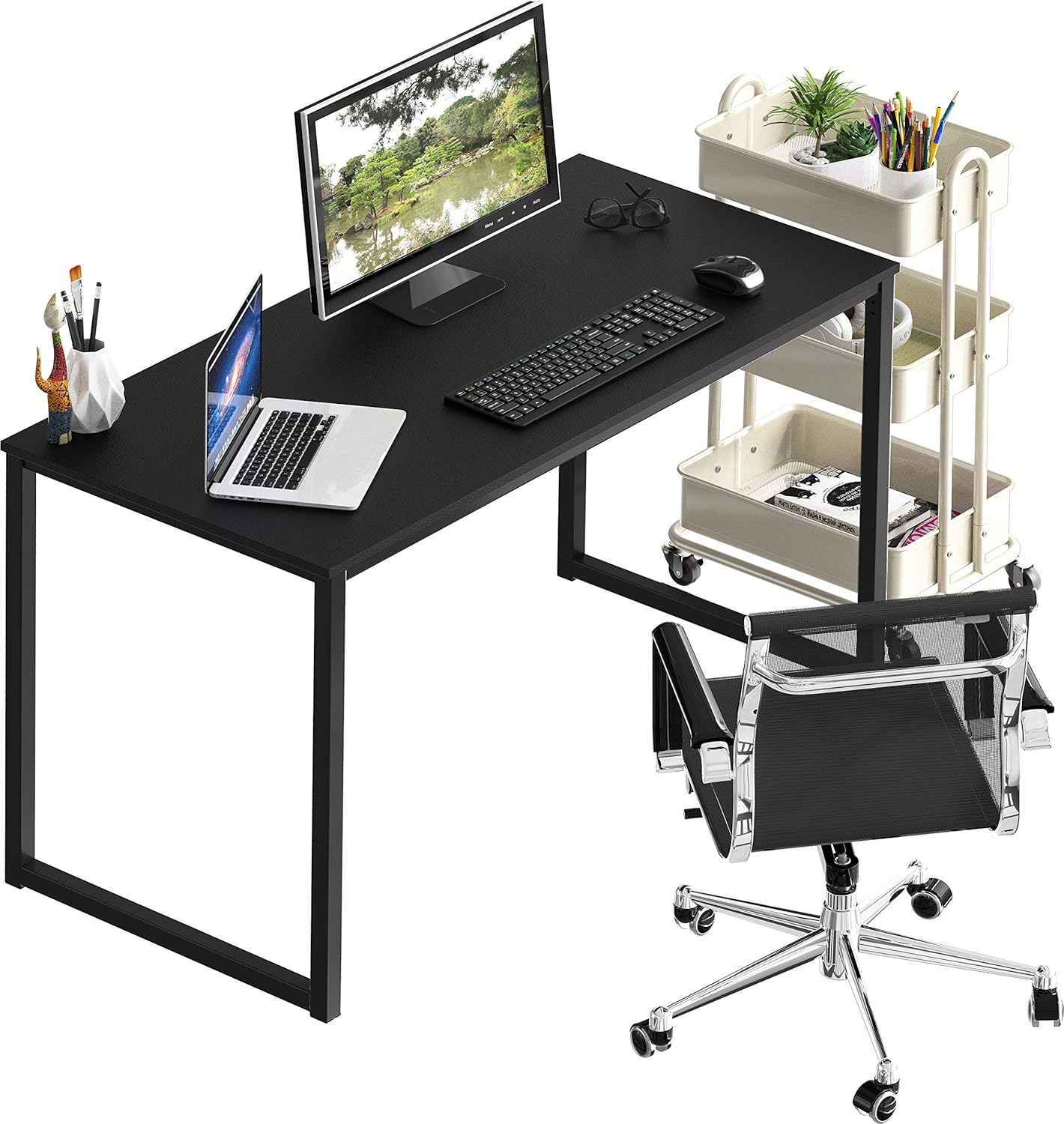 SHW Home Office 32 Inch Computer Desk thumbnail 4