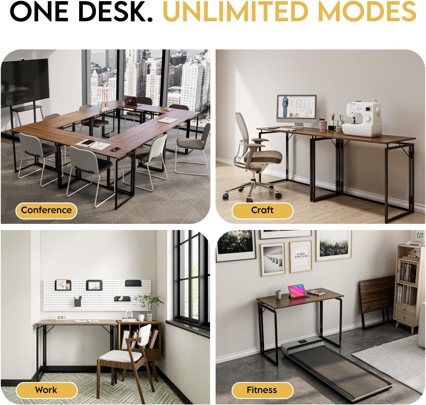 Amazon Basics Folding Computer Desk thumbnail 2