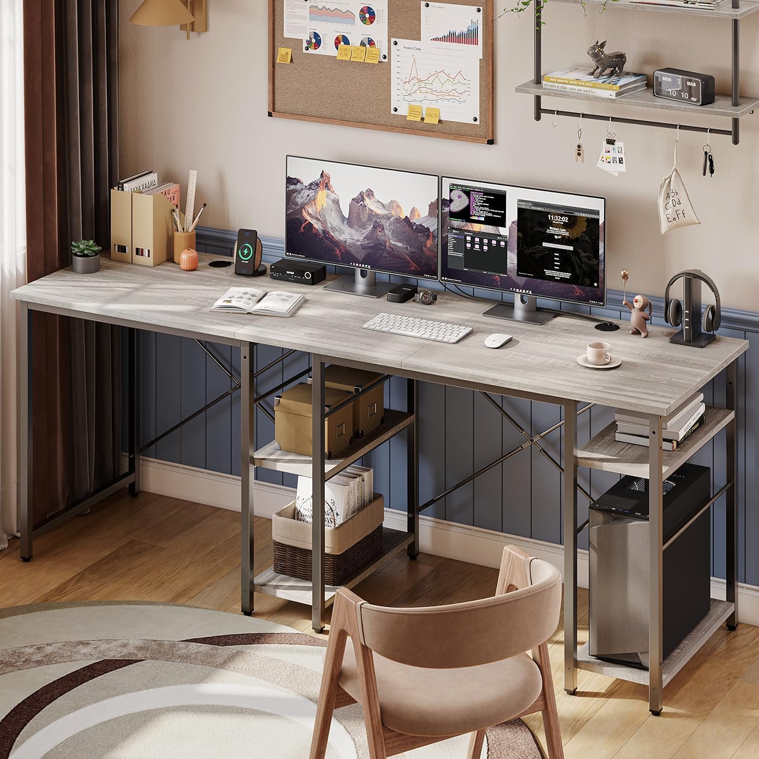 Bestier Corner Shelf Desk thumbnail 1