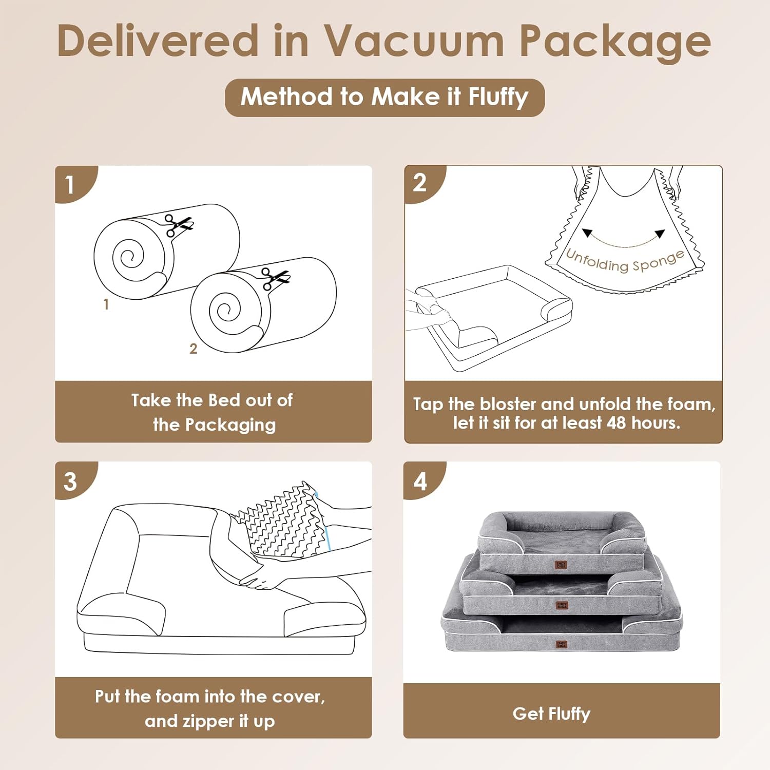 EHEYCIGA Orthopedic Small Dog Bed thumbnail 2