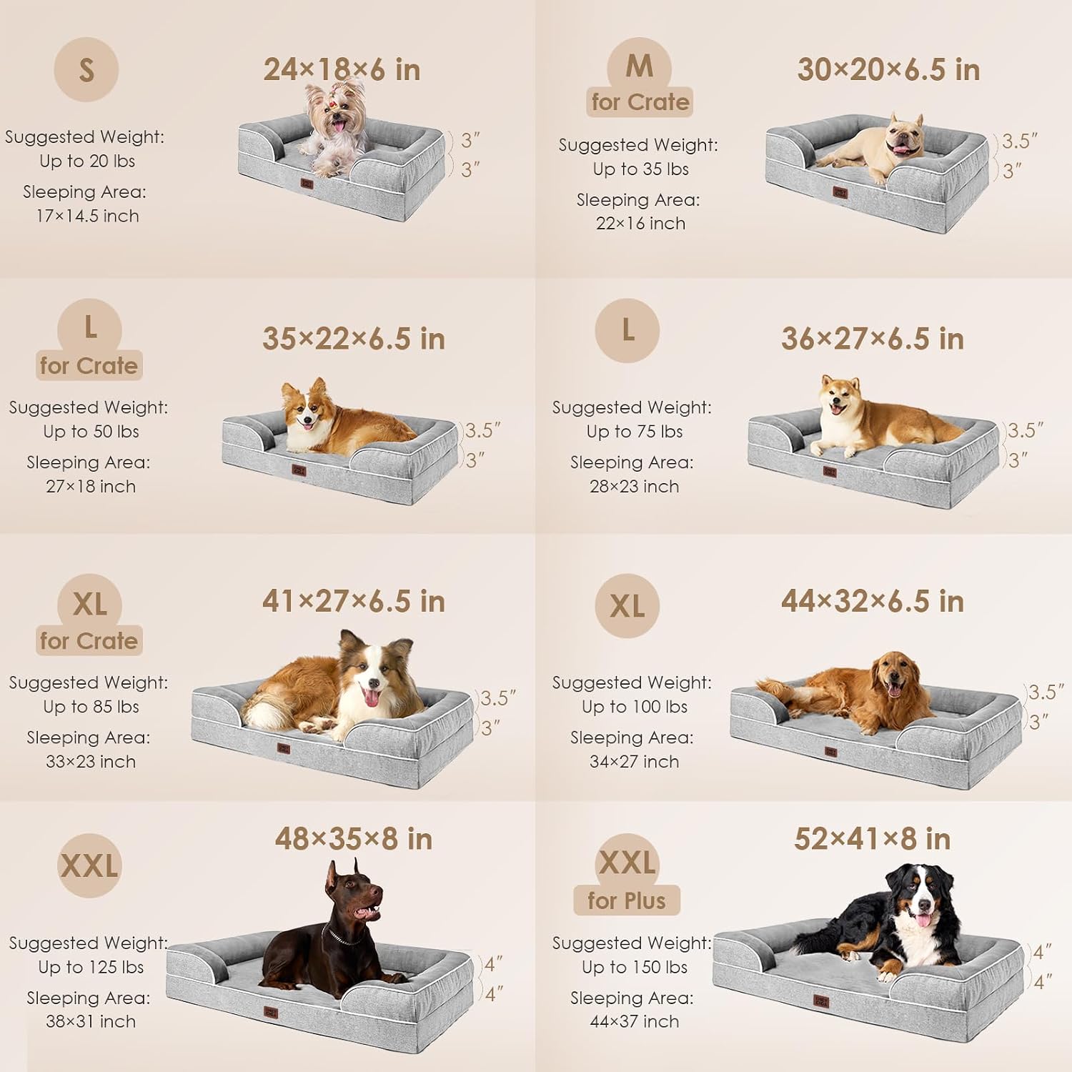 EHEYCIGA Orthopedic Small Dog Bed thumbnail 7