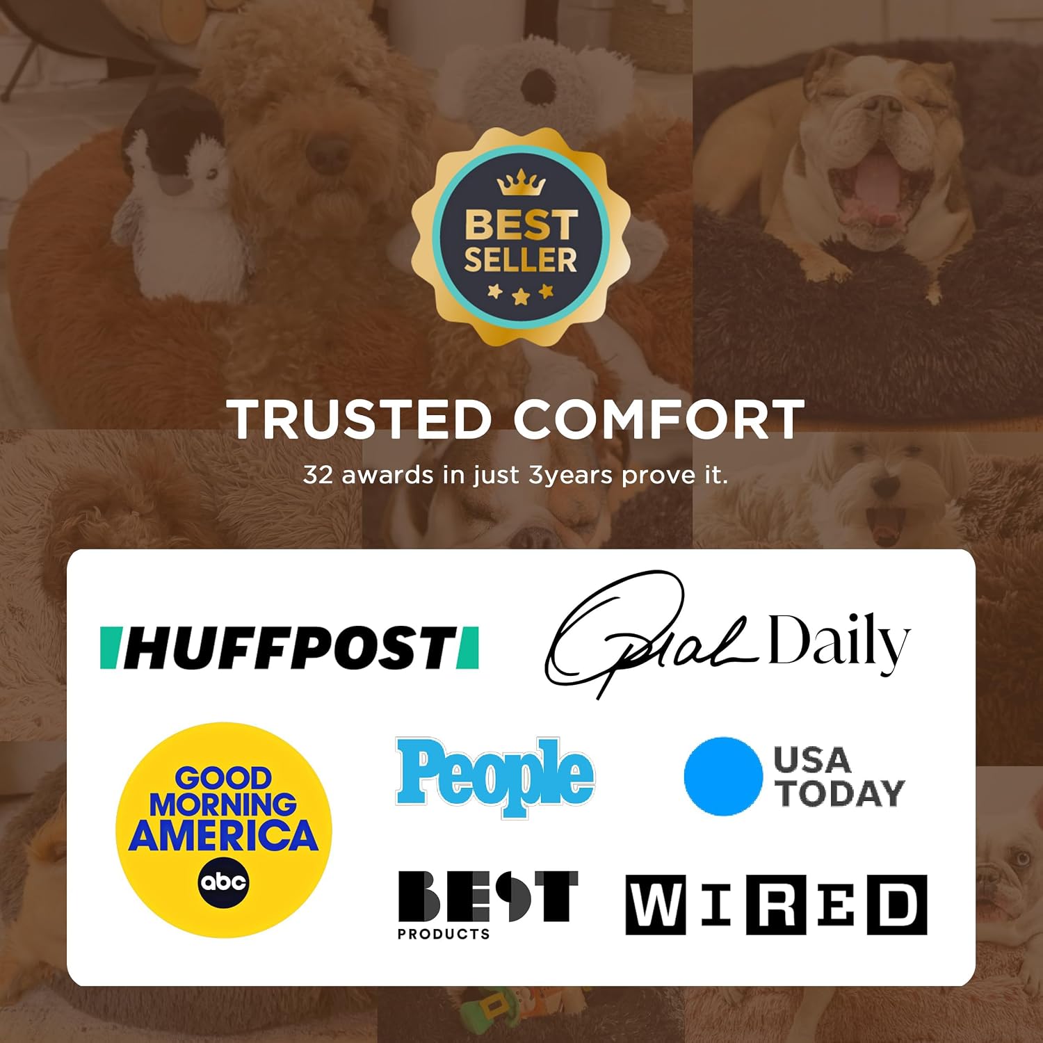 Bedsure Calming Donut Dog Bed thumbnail 4
