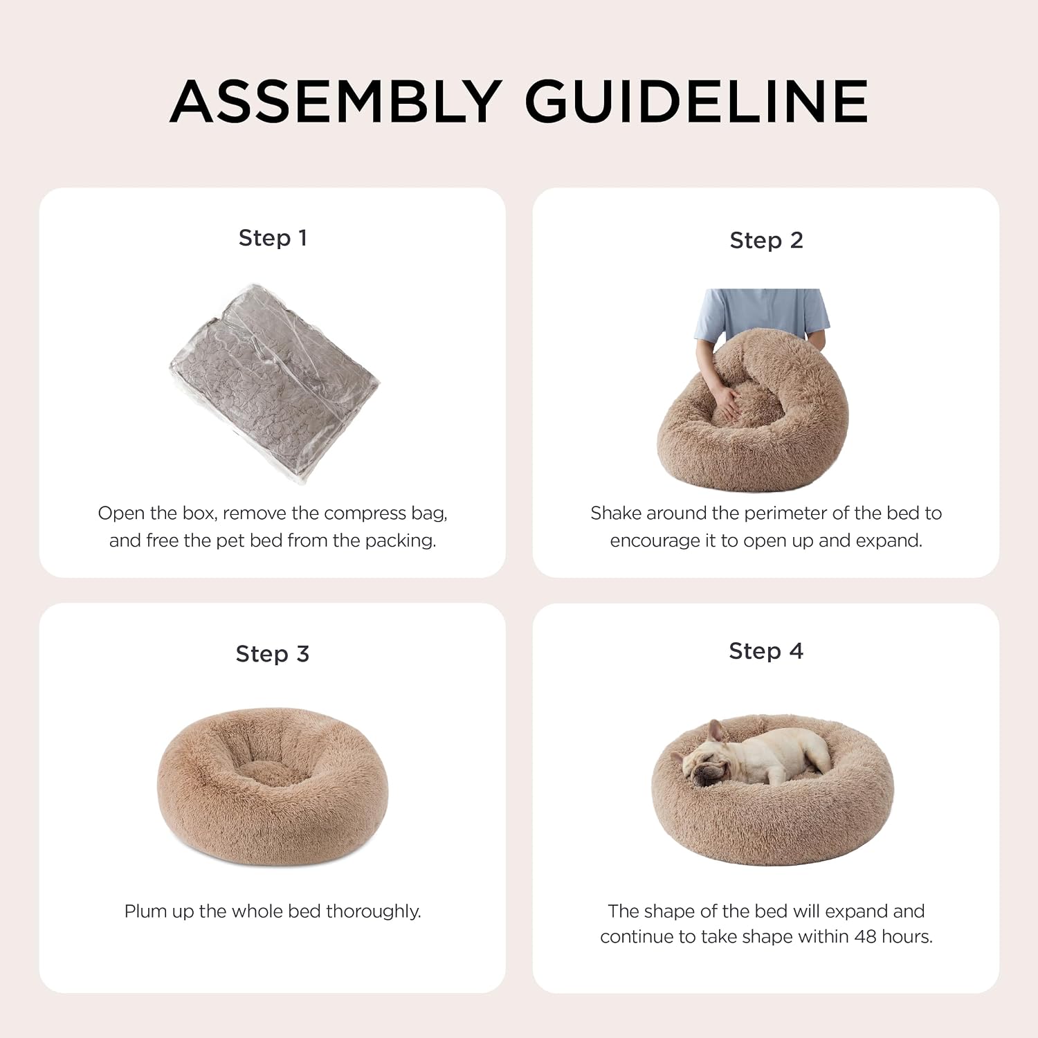 Bedsure Calming Donut Dog Bed thumbnail 6