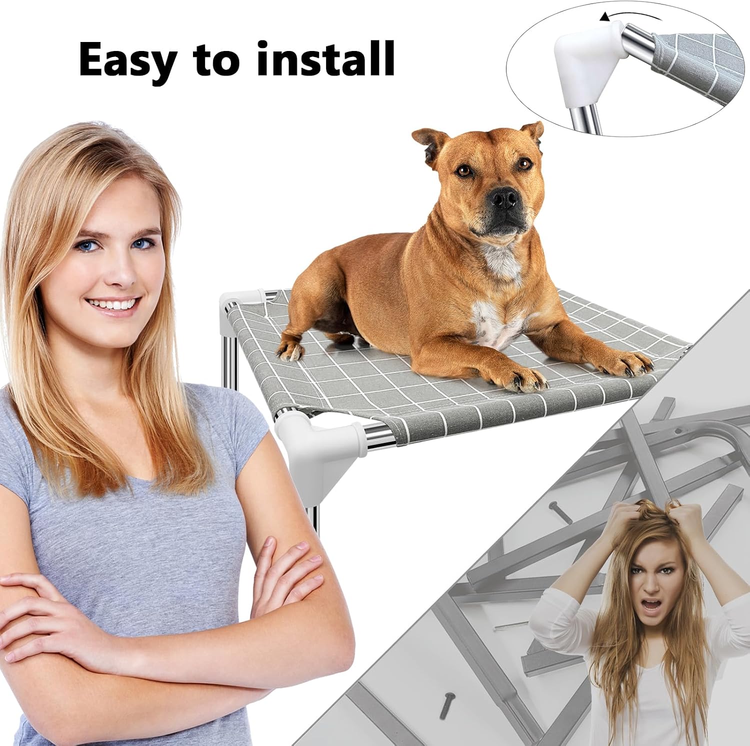 Elevated Pet Bed Dog Cot- Raised Pet Bed for Small Dogs thumbnail 6